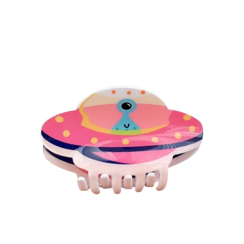 💖 3/$30 💖 Pink Alien Spaceship Hair Claw